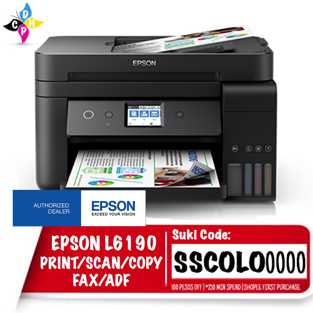Epson L6190 Wifi Duplex All In One Ink Tank Printer With Adf Shopee Philippines 9453
