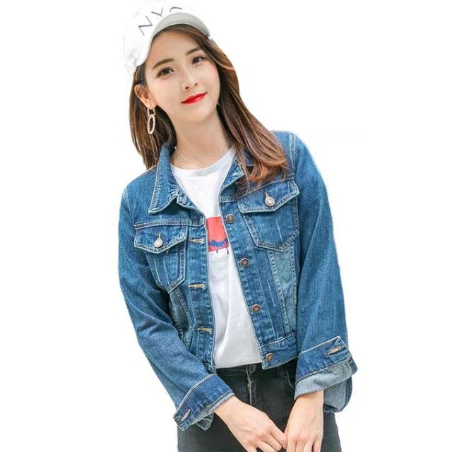 denim crop top jacket
