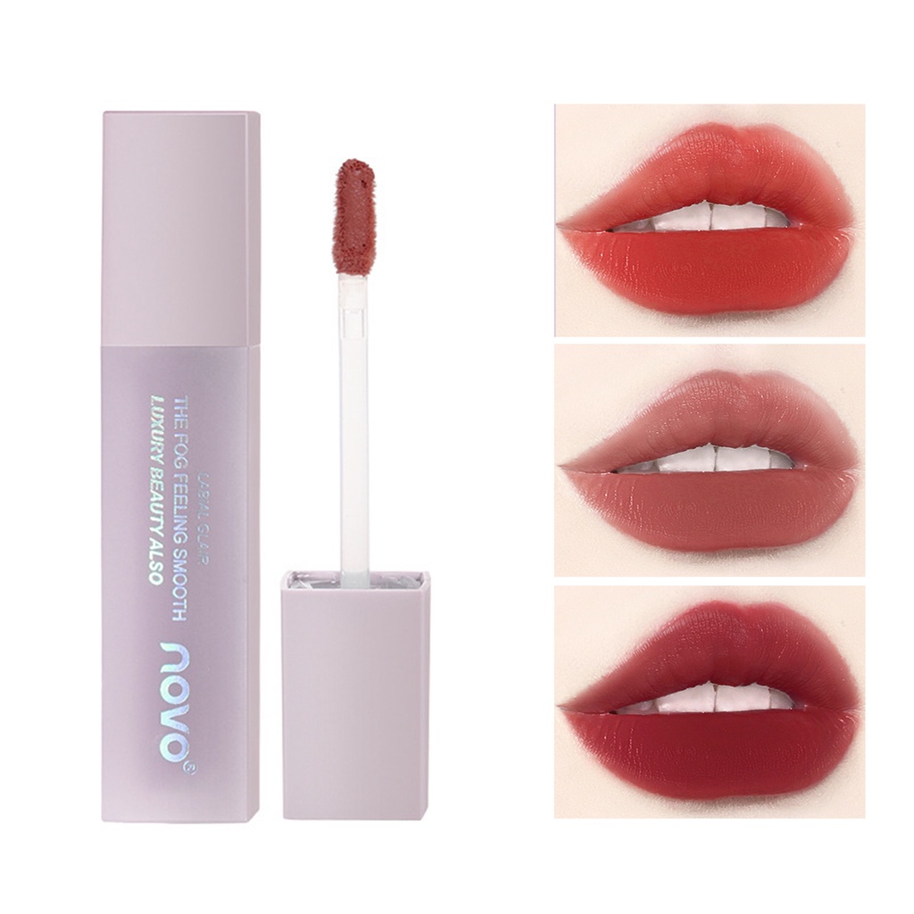 Novo 6 Color Liquid Lipstick Moisturizing Lipgloss High Pigment Long 