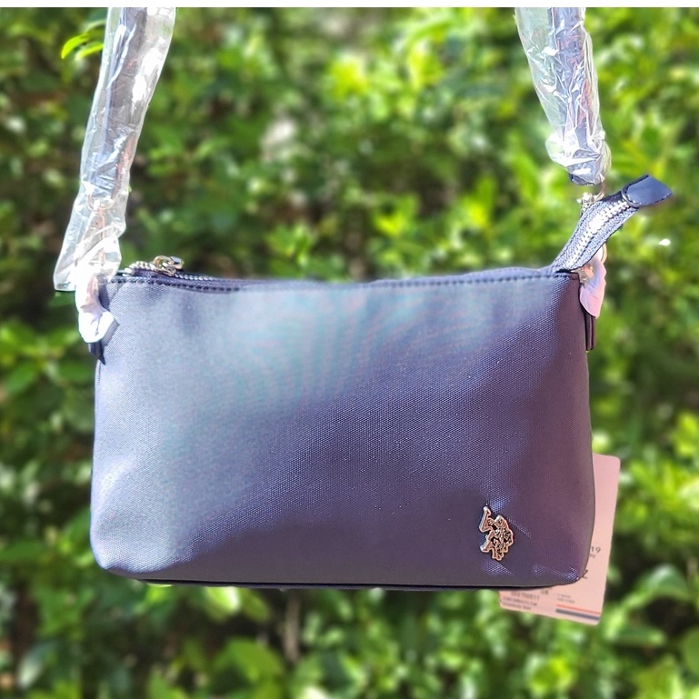 US Polo Assn. Portsmouth Flat Crossbody Bag New Navy Shopee