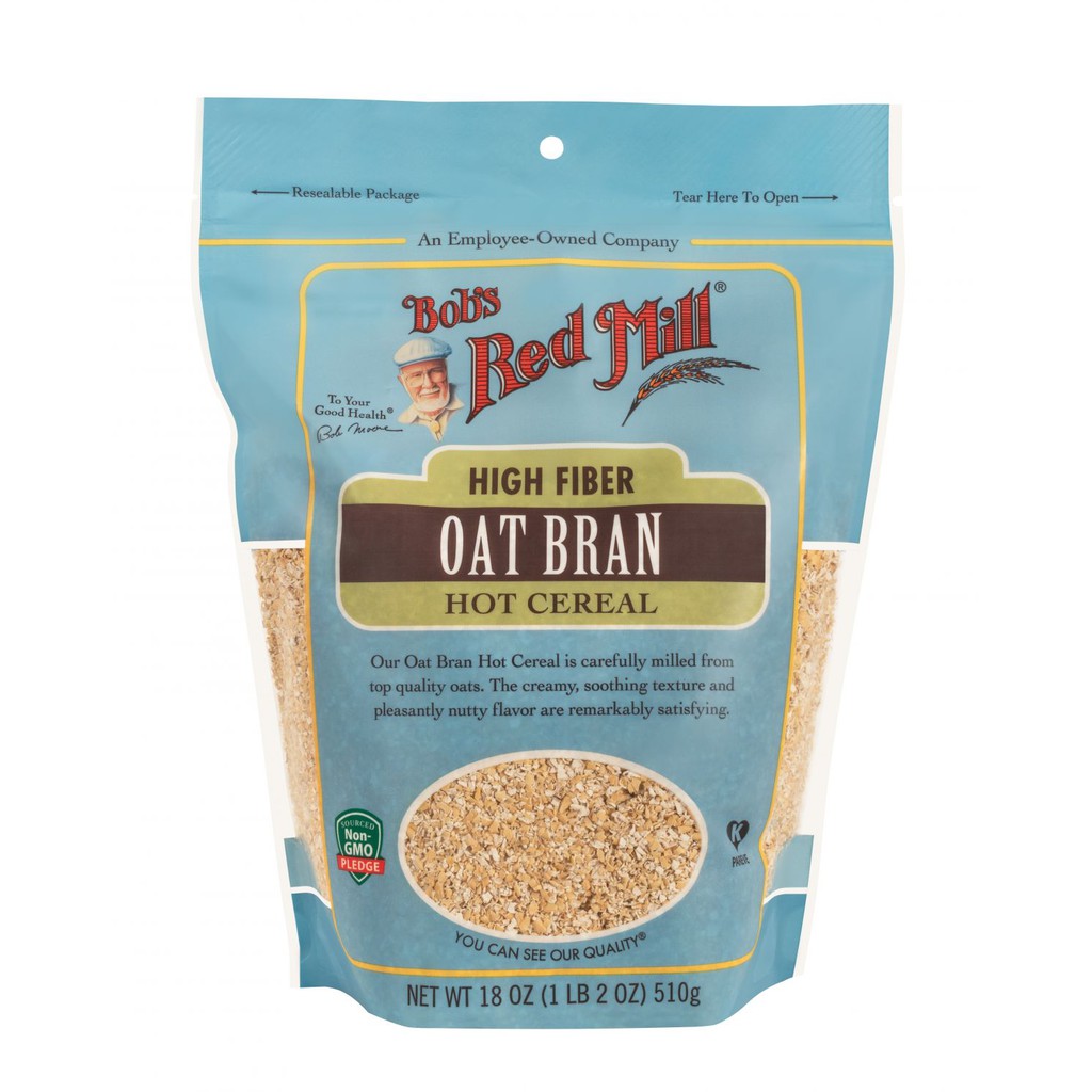 Imported Bob's Red Mill Organic High Fiber Oat Bran Hot Cereal 510 ...