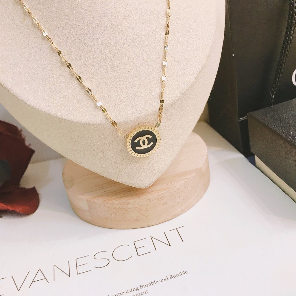 Chanel Necklace Fashion Necklace Rose Gold Korean Jewelry | Shopee  Philippines