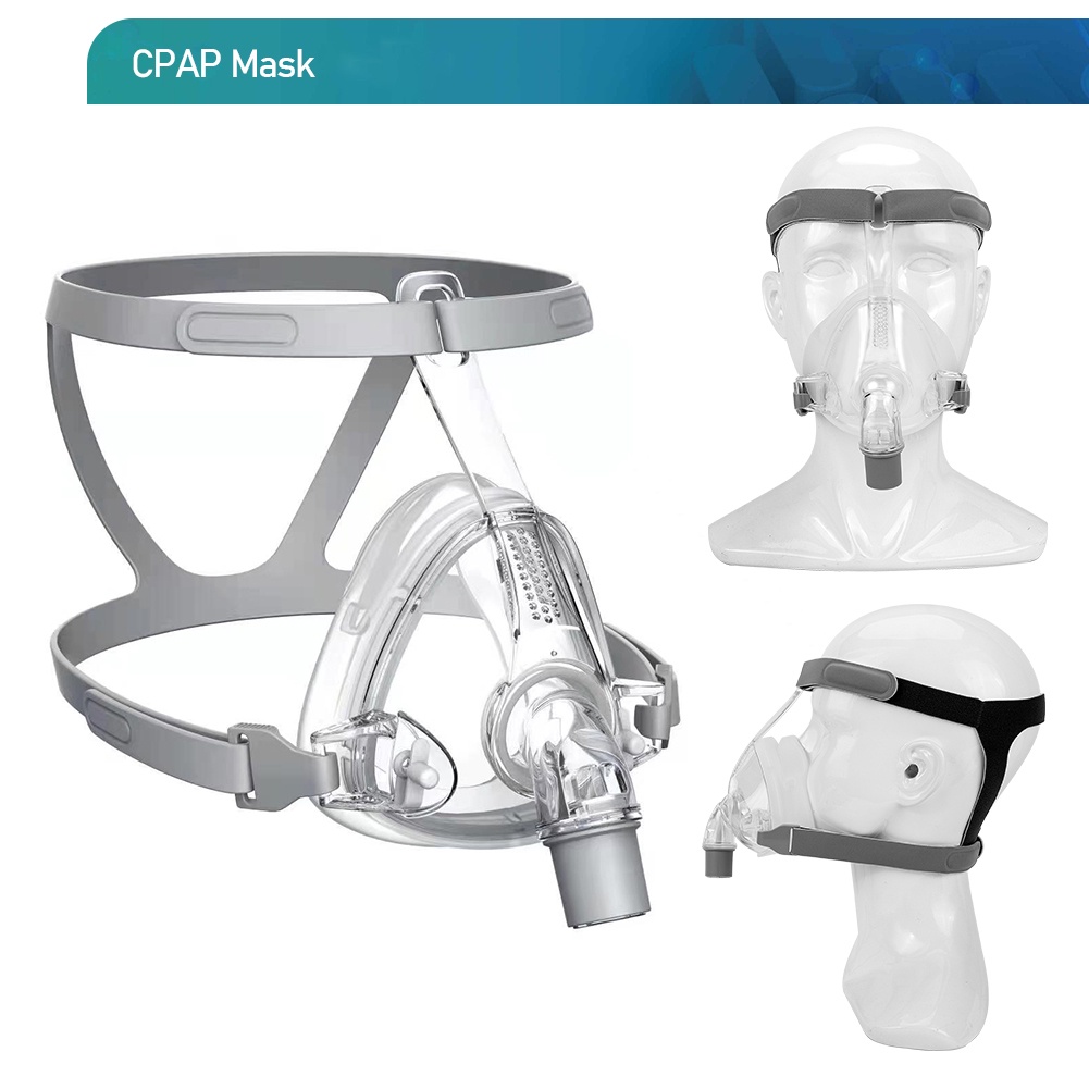 CPAP Full Face Mask F4 With With Adjustable Headgear Strap Headband for