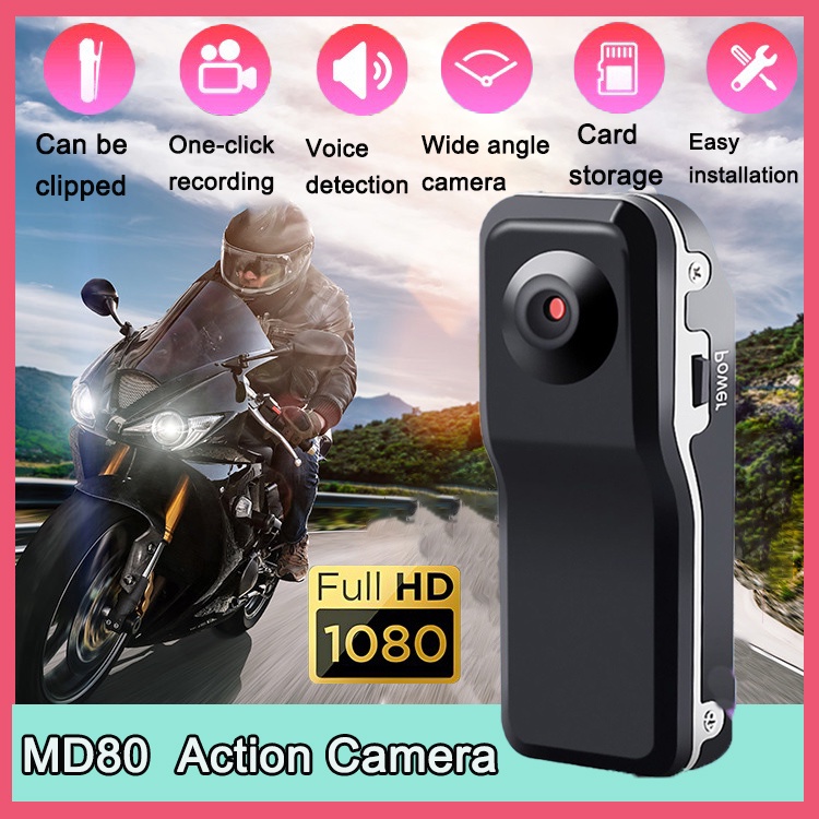 MD80 Mini Action Camera DV DVR Video Audio recorder hidden For Bicycle