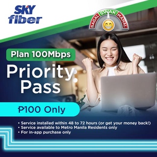 SKY Fiber Plan 100Mbps Priority Pass
