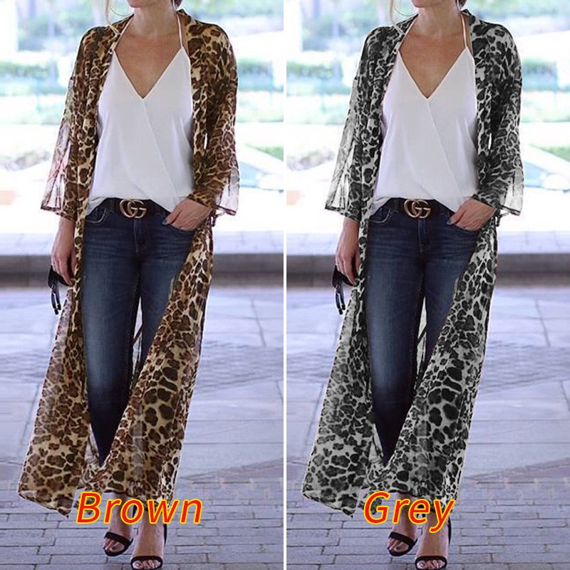 leopard maxi cardigan