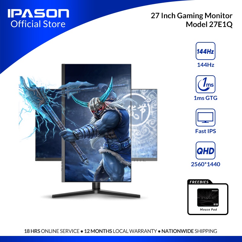 Koorui 27E1Q Monitor Computer Gaming Monitor 27 Inch 2K QHD 2560*1440 144HZ 1ms Refresh Fast IPS