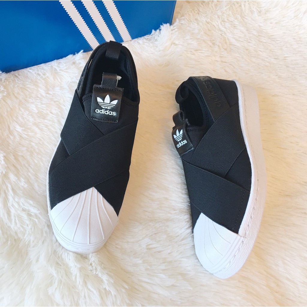 adidas superstar slip on w black