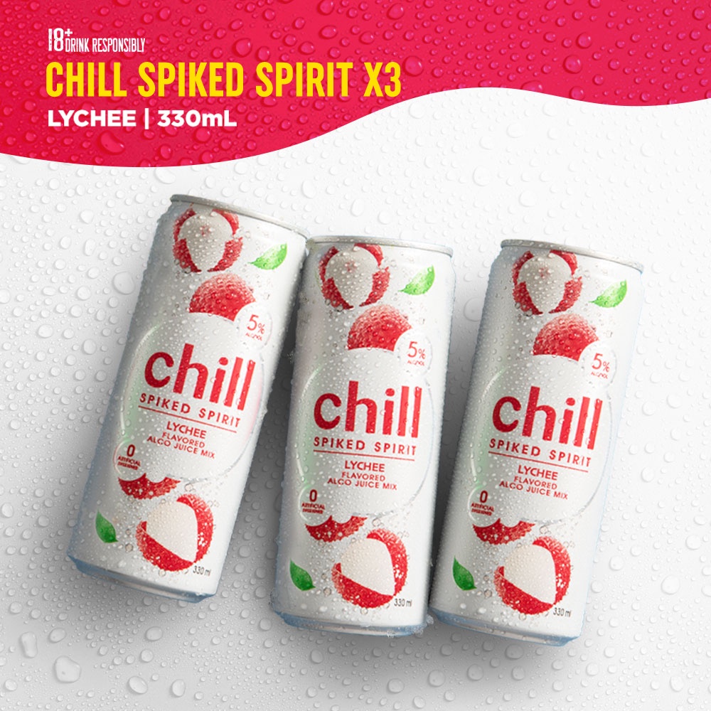 Chill Spiked Spirit 330ml Lychee Chillnuman Trio Pack 3 5 Alcohol 0