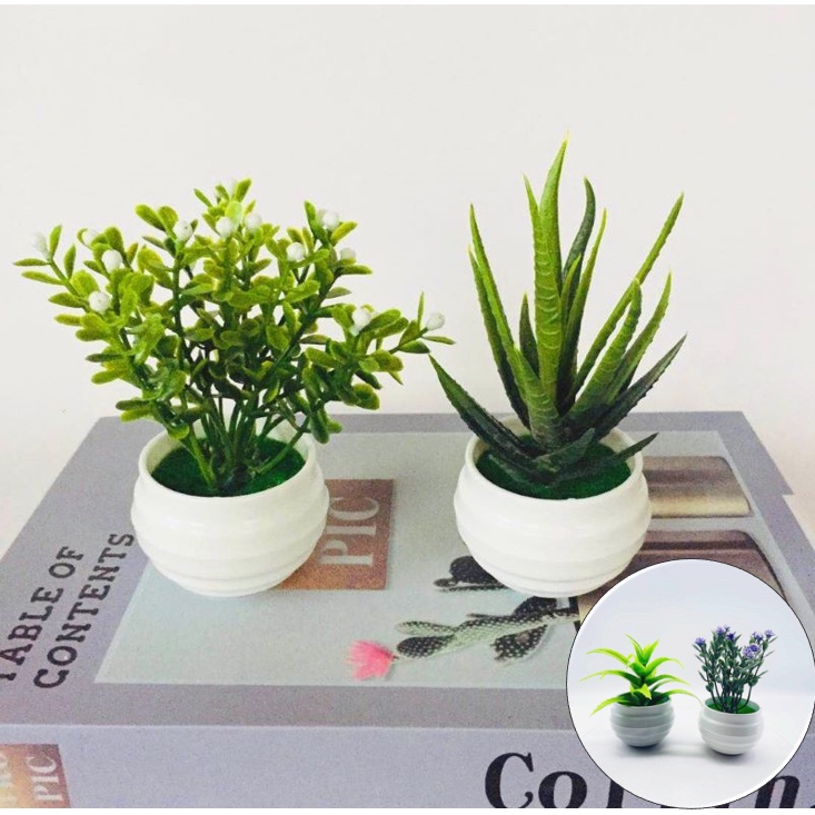 Green Plant Small Bonsai Simulation Gladiolus Gypsophila Small Potted