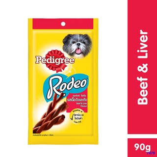 ♕﹊PEDIGREE Rodeo Dog Treats – Treats for Dog in Beef and Liver Flavor (6-Pack), 90g.