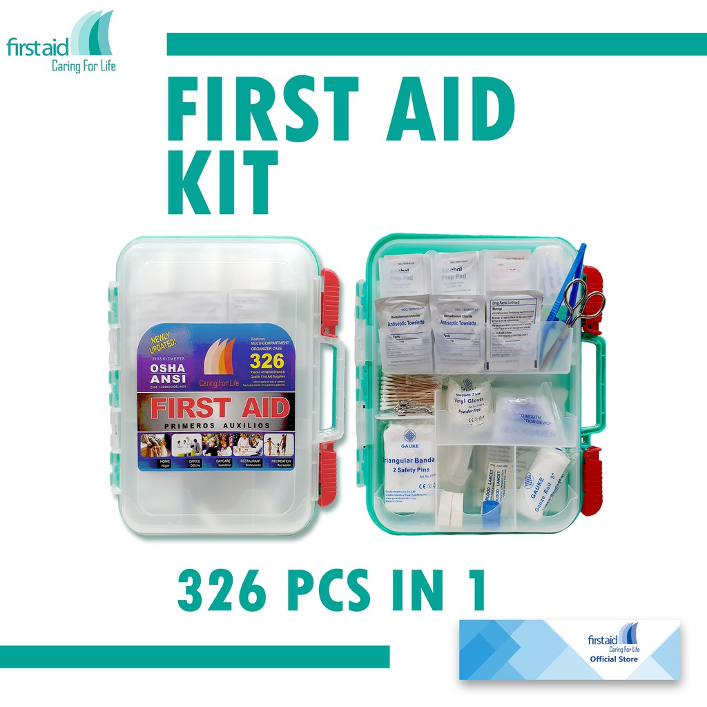 First Aid Kit 326 pcs OSHA ANSI CERTIFIED Shopee Philippines