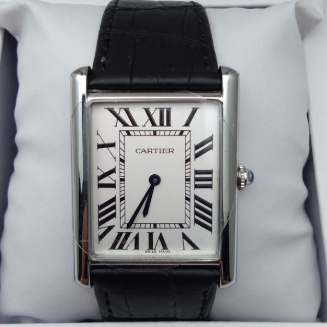 Cartier Tank Leather Watch | Shopee 