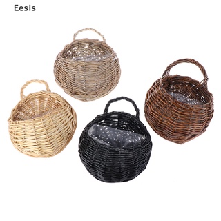 Eesis Willow Flower Basket Horticultural Wall Decoration Hanging Basket Wall Hanging PH #6