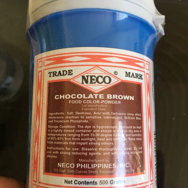 Neco Chocolate Brown Food Coloring 500gms Shopee Philippines