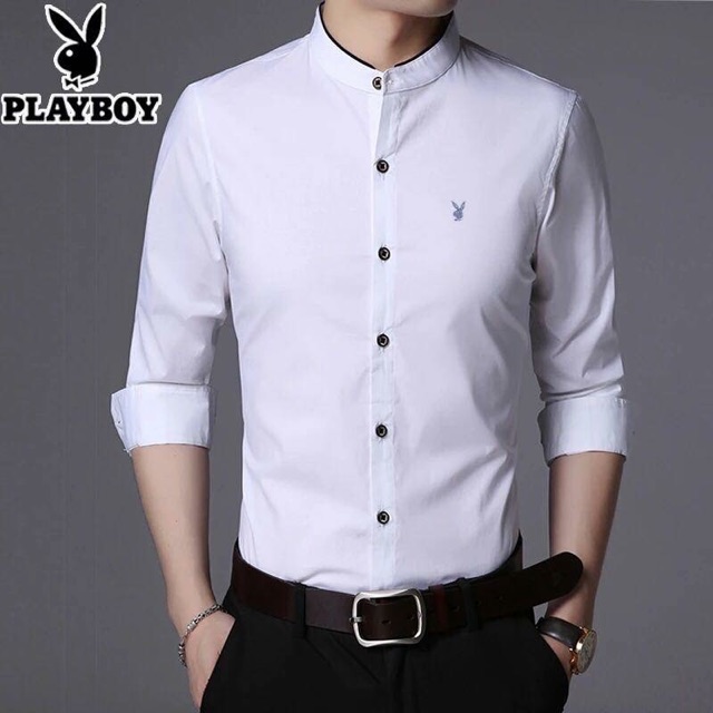 chinese collar long sleeve polo