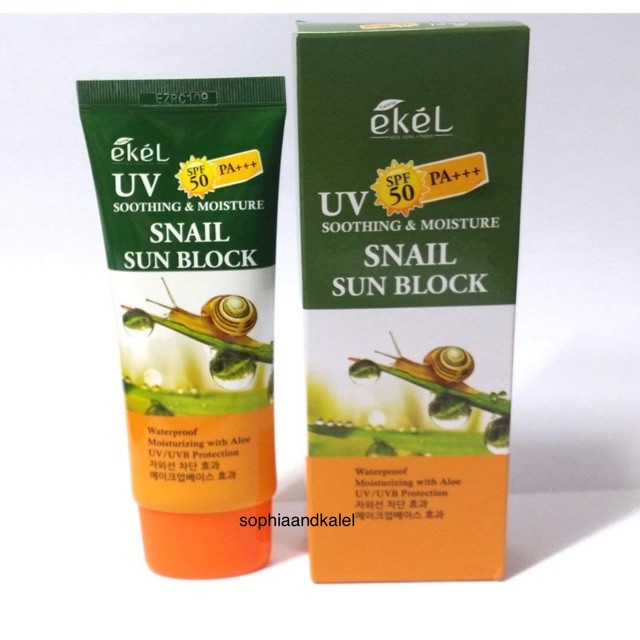 EKEL Snail Sun Block 70ml SPF50 PA+++ | Shopee Philippines