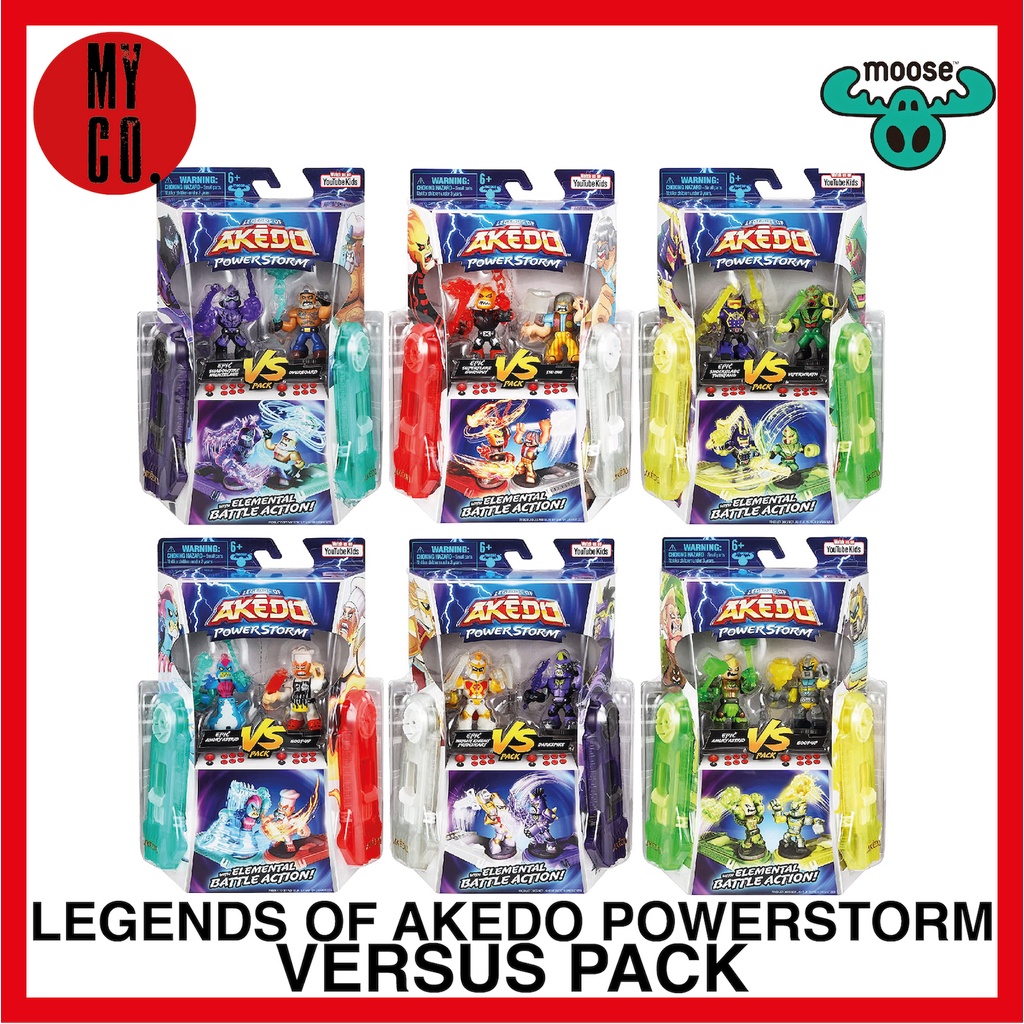 Akedo Legends Of Powerstorm Versus Pack 2 – Mini Guerrieri Epic Shockblade Twinfang Vs Viperwrath Con 2 Battle Controller - 5