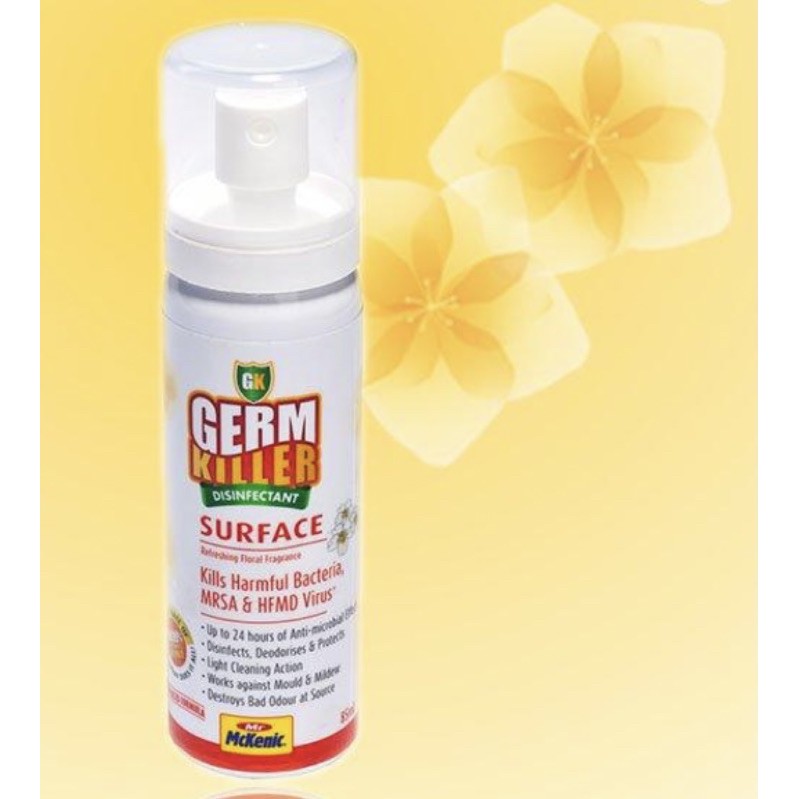 Germ Killer Surface Disinfectant Spray, Floral Scent, 85 mL (Travel