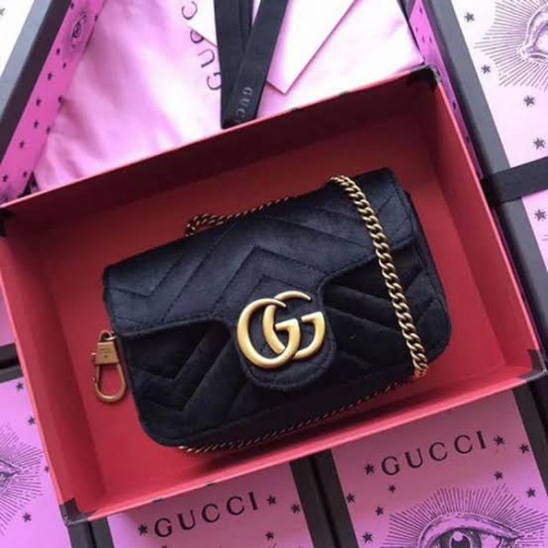 mini gucci marmont velvet