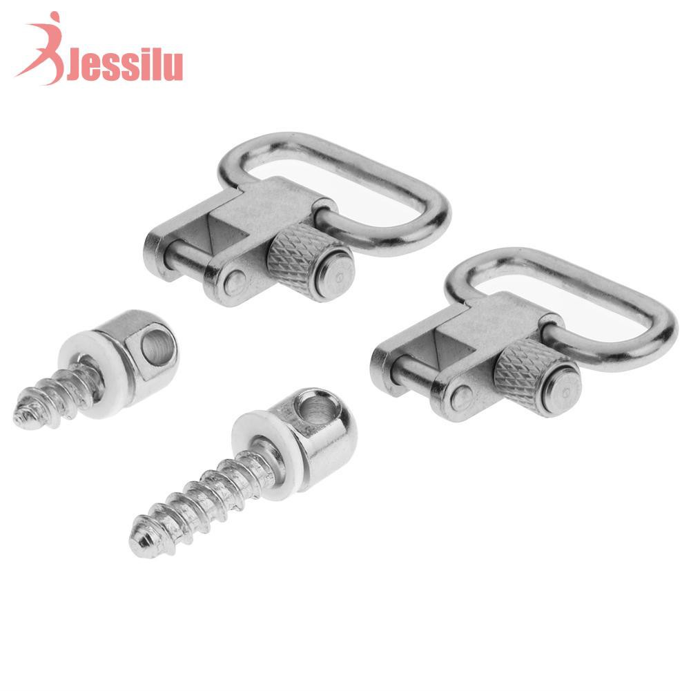 2pcs QD Quick Detach Stainless Steel Rifle Gun Sling Swivels with Studs