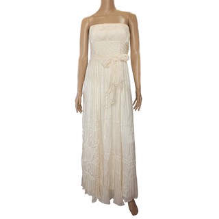 bcbg white long dress