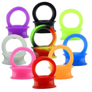 2PCS Silicone Ear Plugs And Tunnels Flexible Double Flared Ear Dilations Earlets Piercing Ear Gauge Expander Stretchers 6-25mm – Buy The Best Products In The Online Store - Foto 6