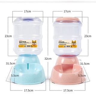 【3.8L】 Pet Cat Automatic Feeders Large Capacity Cat Water Fountain Plastic Dog Water Bottle