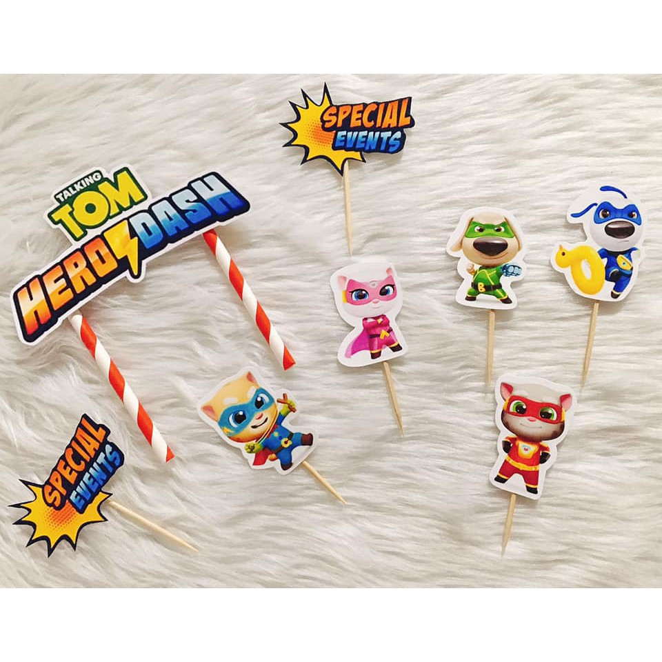 TALKING TOM HERO DASH Personalized Cake toppers! Free to add the name