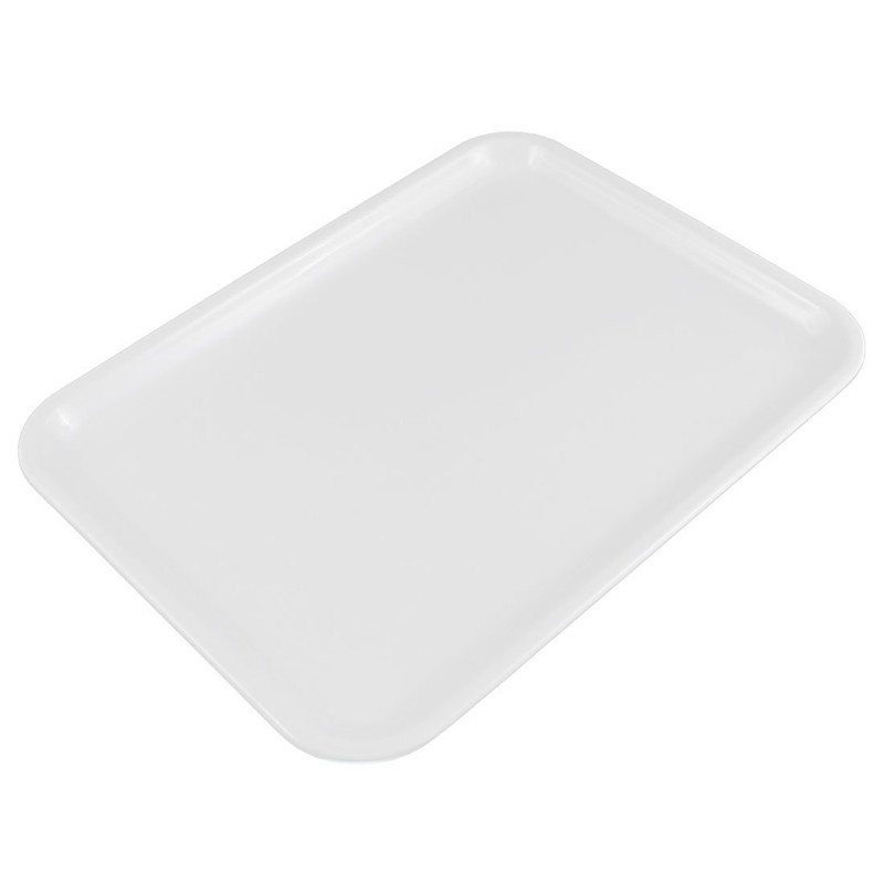 10 inch long rectangle shape serving tray made of plastic white ...