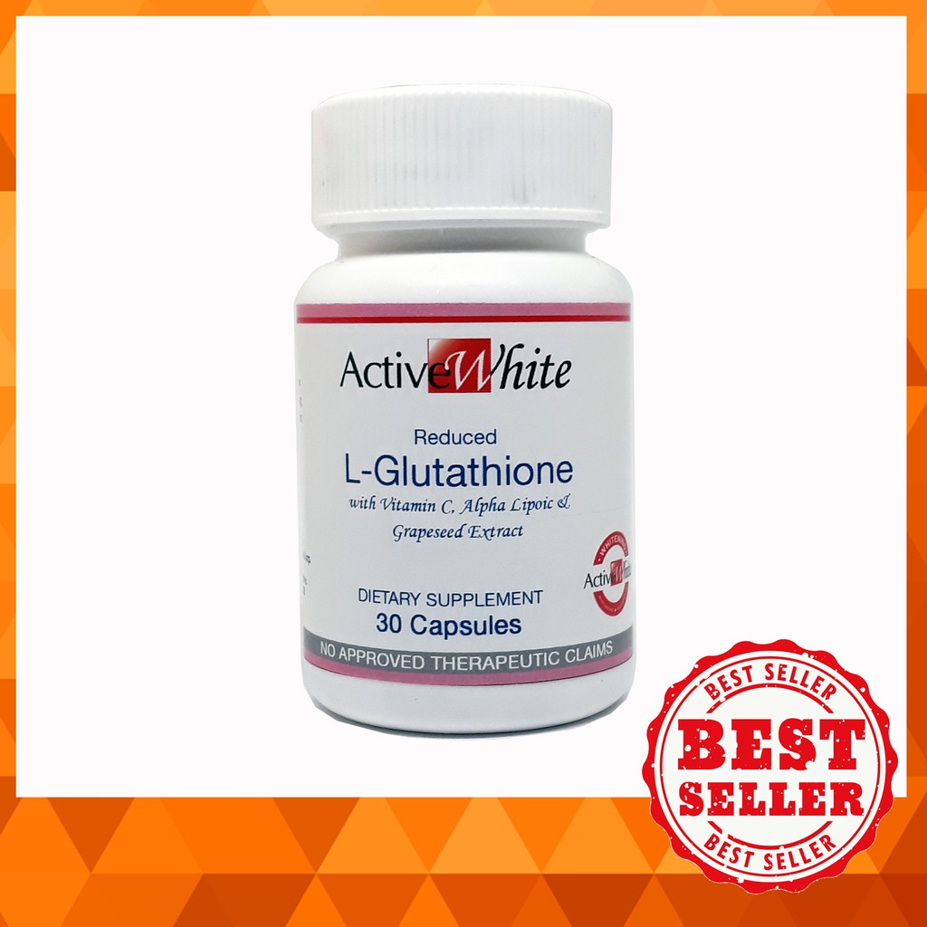 Original Active White LGlutathione 100mg, 30 Capsules Shopee Philippines