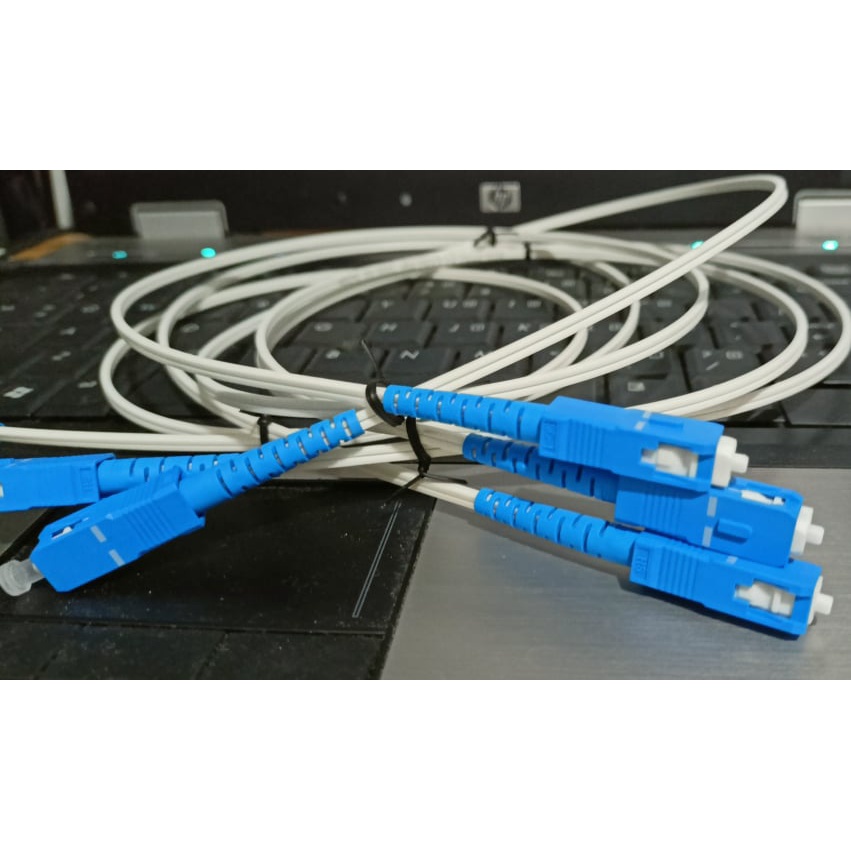 Fiber optic white cable with 2 steel guide for PLDT,Globe, Converge etc