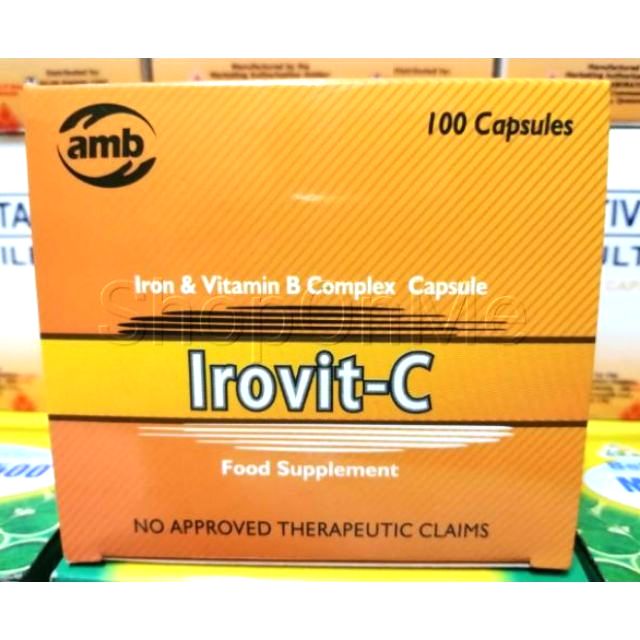 IrovitC Iron & Vitamin B Complex 100 capsules Shopee Philippines
