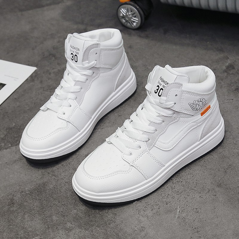 simple white sneakers