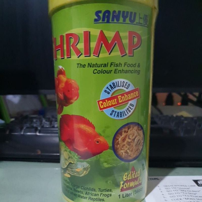 SANYU Shrimp Natural fish food & colour enhancer Shopee Philippines