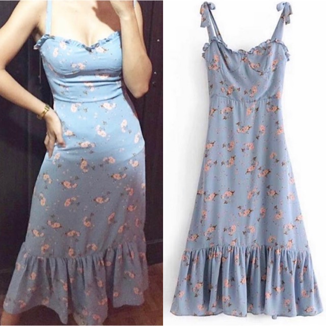 Floral ootd maxi dress | Shopee Philippines