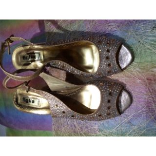 FIGLIA Prom Heels Gold Heels with Stones | Shopee Philippines