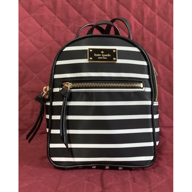 Authentic Kate Spade Mini Bradley Wilson Road French Stripe Backpack  WKRU5687 | Shopee Philippines