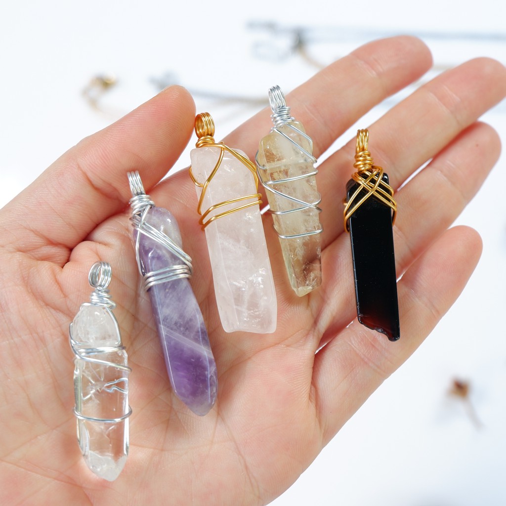 Shard Crystal Necklace - Citrine, Amethyst, Quartz, Tigers eye, Aventurine, Lapis | Shopee Philippines