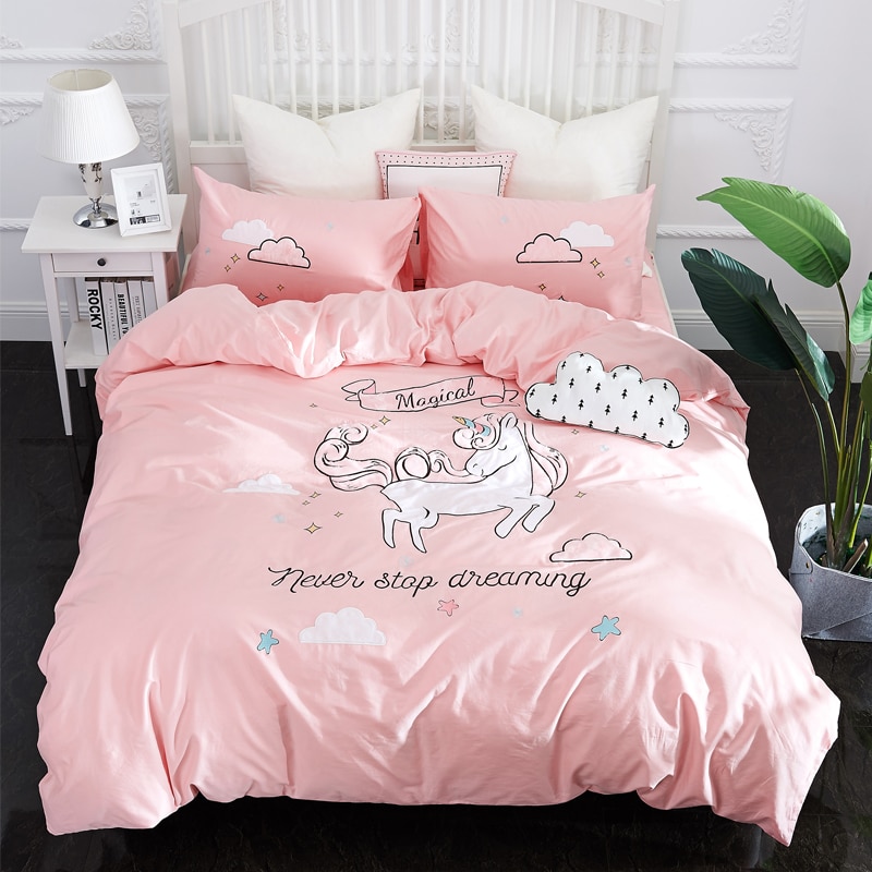 Girls Pink Twin Queen Unicorn Bedding, Twin Size Bed Comforter Boy Philippines