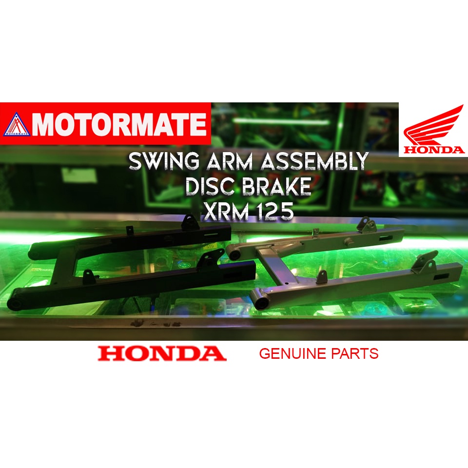 Swing Arm Assembly Black/Silver (Disc Brake & Drum Brake) XRM 125 Honda