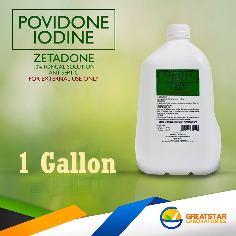ZETADONE Povidone Iodine 10 (Gallon) EXPIRES December 2021 Shopee