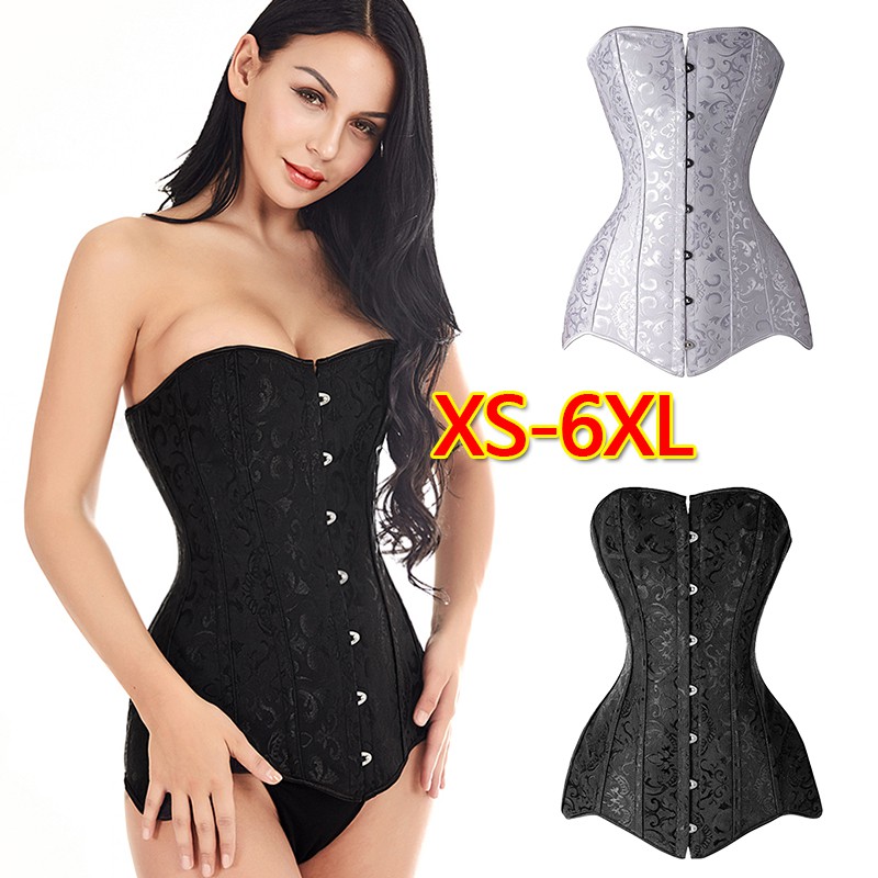 Women Plus Size Corset Waist Trainer Steel Boned Waist Training Sexy Top Shaper Shopee Philippines