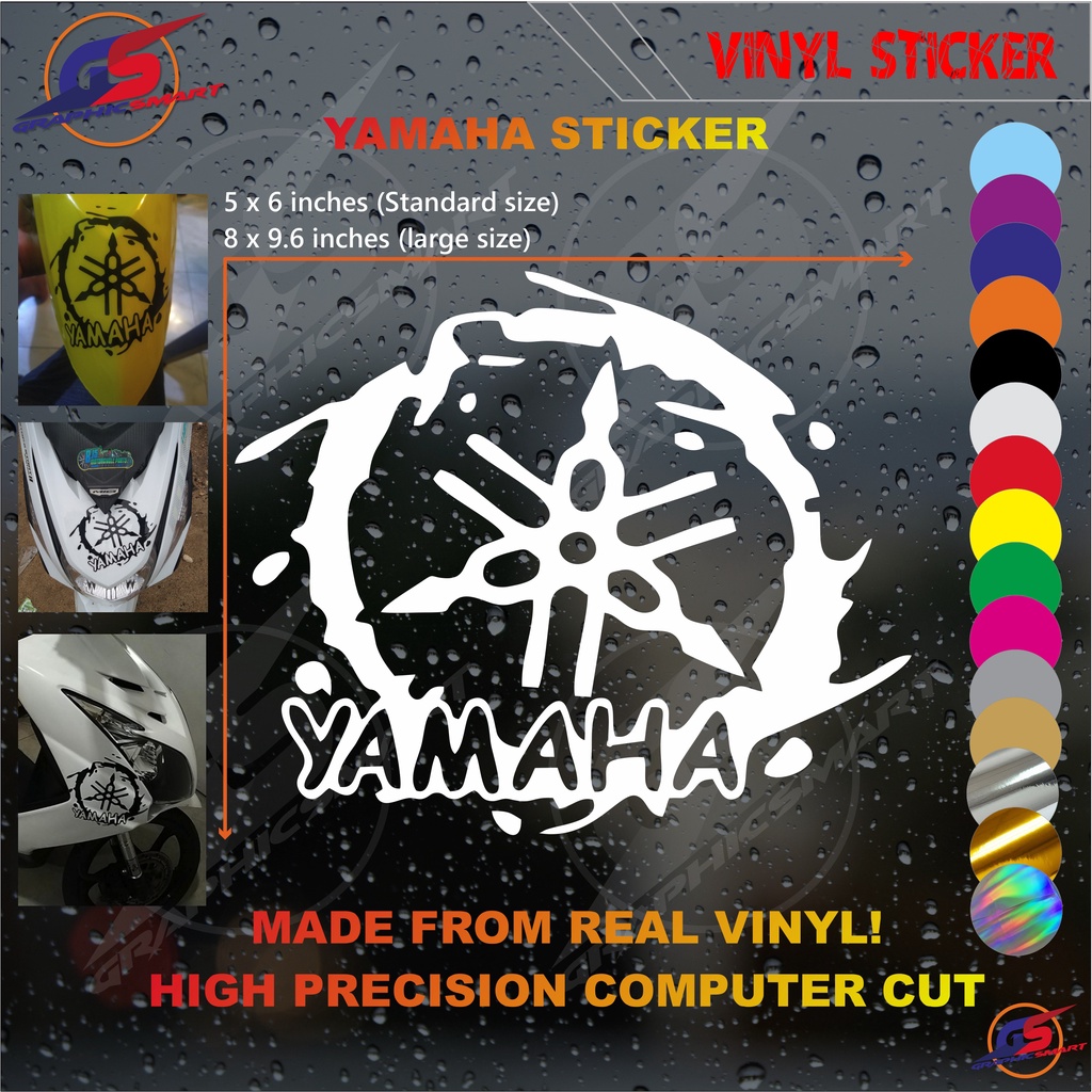 YAMAHA LOGO v2 Motorcycle Sticker Decal Vinyl Shopee Philippines