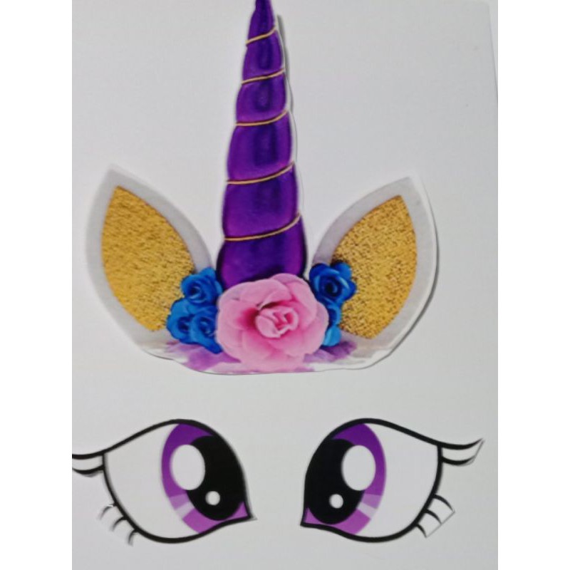 unicorn horn and eyes cake topper set shopee philippines