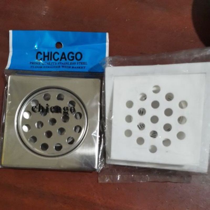 Chicago Stainless floor strainer with basket. Plastic Floor strainer