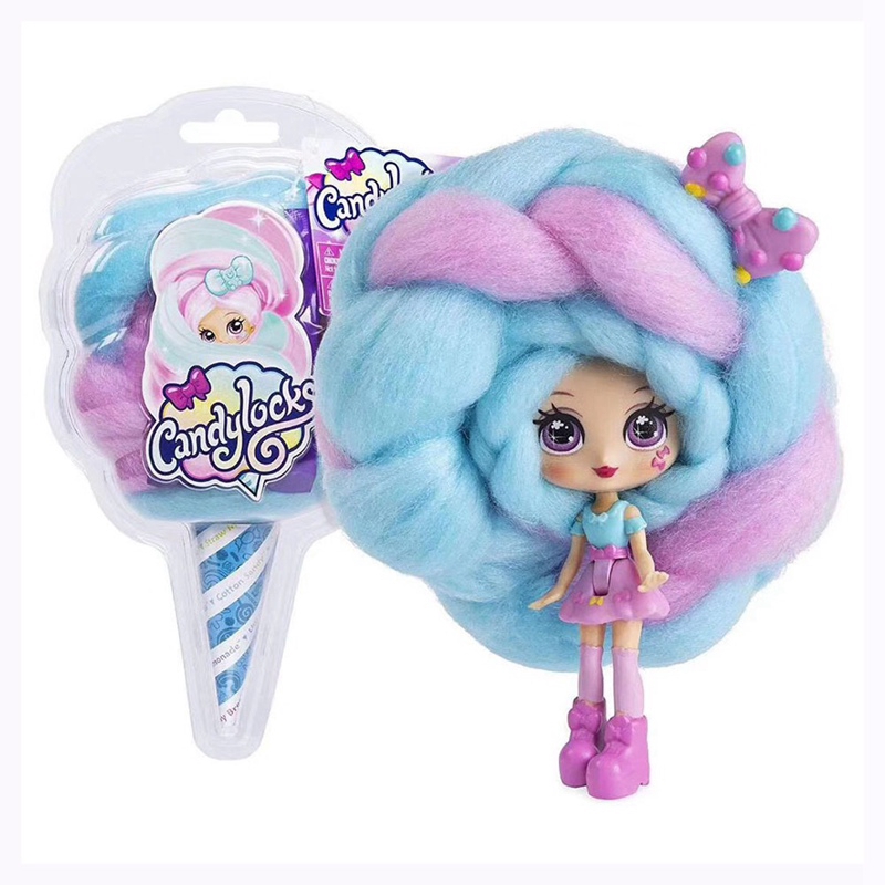 Wanxiahongmao 1x Doll Toy Candylocks Cotton Candy Hair Marshmallow Hair Christmas Gift Random Shopee Philippines - cotton candy hair extentions roblox