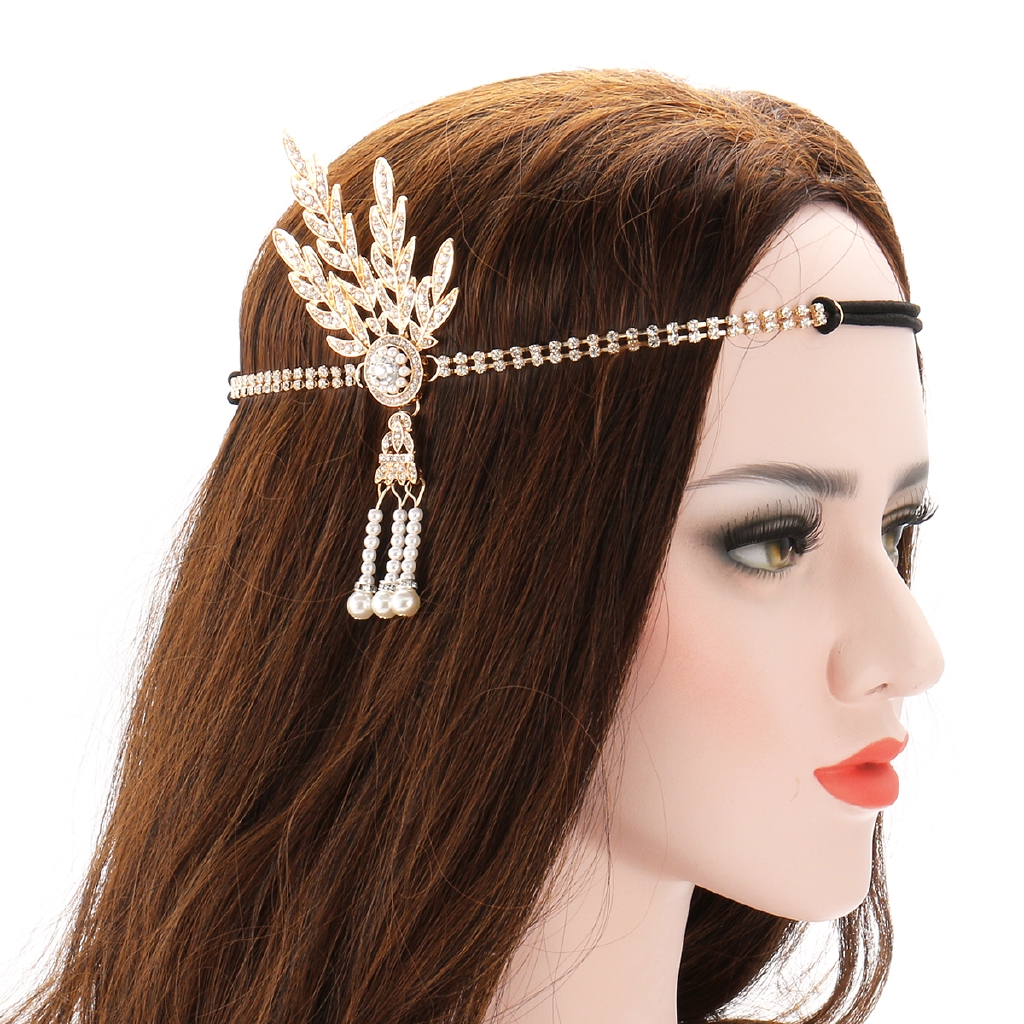 Vintage Flapper 1920 S Great Gatsby Style Crown Hair Dress