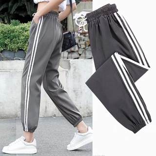 Cod pajama@99 Ladies Korean Double Stripe Jogging Pants Cotton Sweatpants