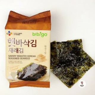 CJ Bibigo Savory Roasted Korean Seasoned Seaweed 5g,8 Pack | Shopee ...